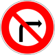 No right turn - Proibido virar à direita